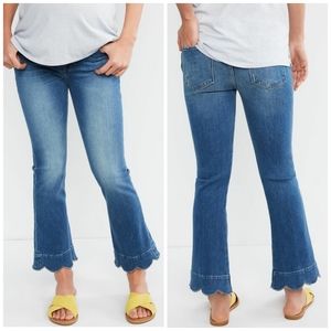FRAME Le Crop Scallop Hem Maternity Jeans